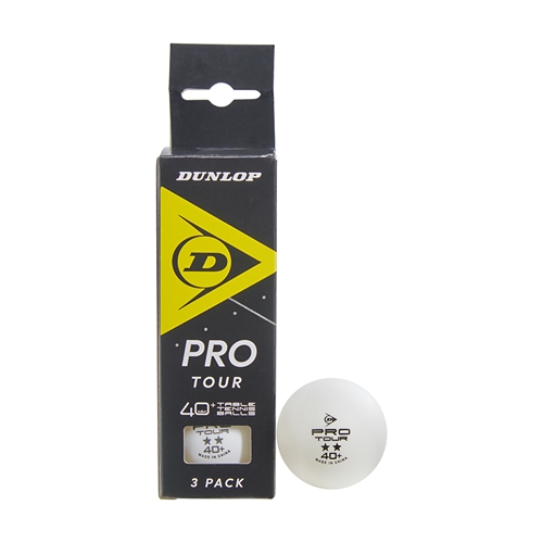 Dunlop 40+ Pro Tour Pingisbollar (3 st)
